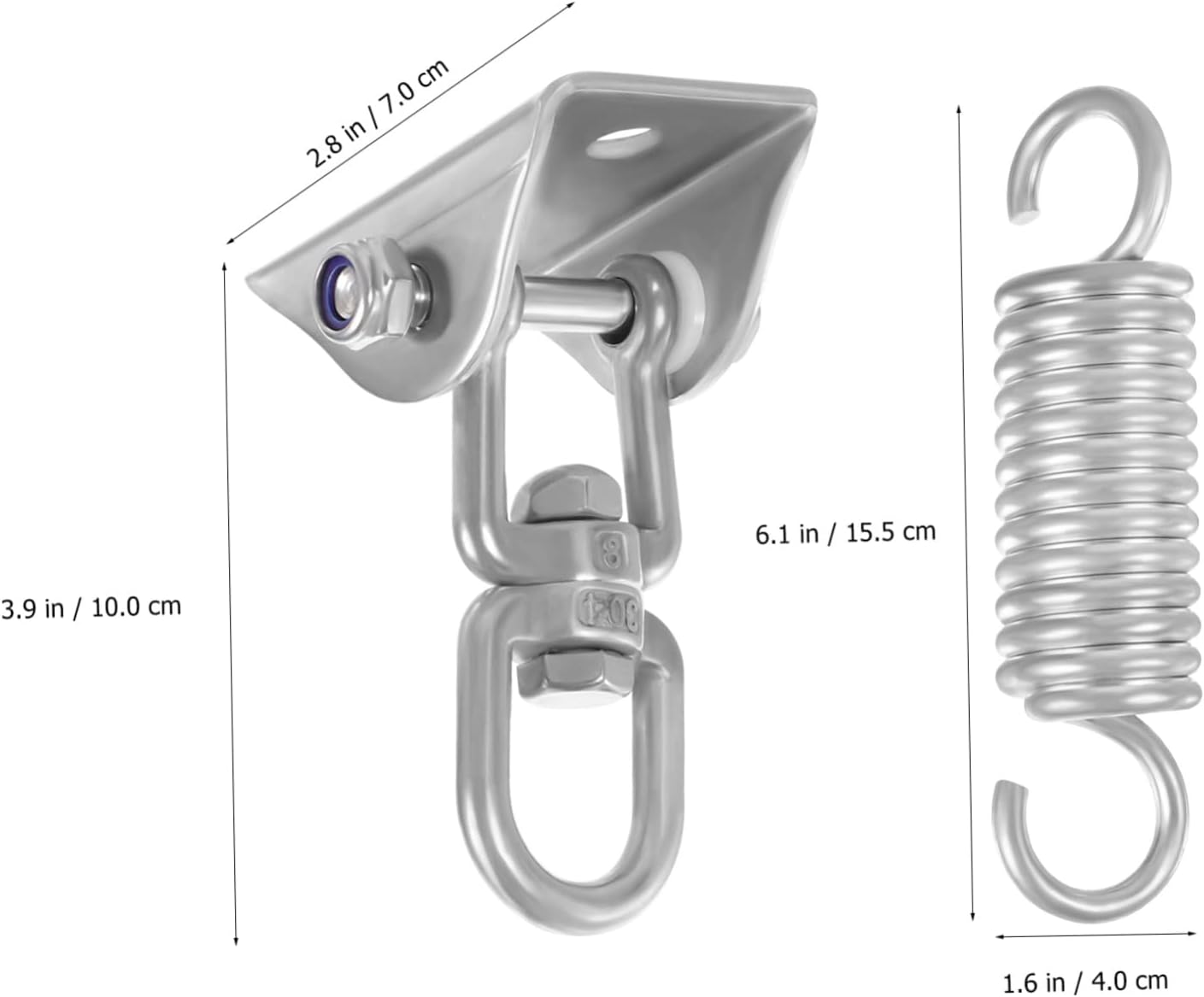 One Swing Hanger Stainless Steel Swing Hanger Kit Rotation for Hammocks Playground Calisthenics Equipment