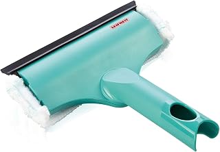 Leifheit Fensterwischer Window & Frame Cleaner S, 3-in-1 21cm | Mikrofaser-Rundumbezug reinigt Rahmen, Fensterreiniger mit integrierte Abziehlippe, streifenfrei, für kleine Fenster