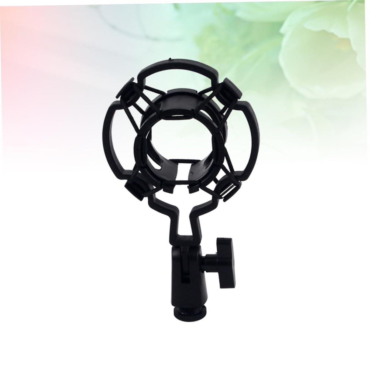 VANZACK Microphone Clip Mount Holder for Large Diaphragm Recording Angle Bracket Durable Plastic Design for Voice Services and Radio Black