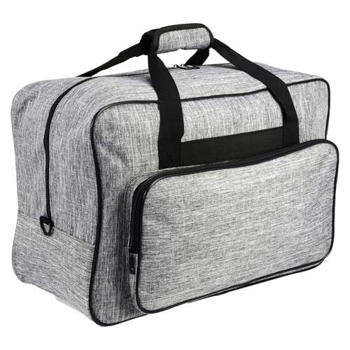 Tntgmg Maletín Para Máquina De Coser, Impermeable, Con Correa Para El Hombro Y Asas, 46 X 23 X 32 Cm, Maletín Universal Para La Mayoría De Máquinas De Coser Estándar Y Accesorios, Gris, 46 X 23 X 32