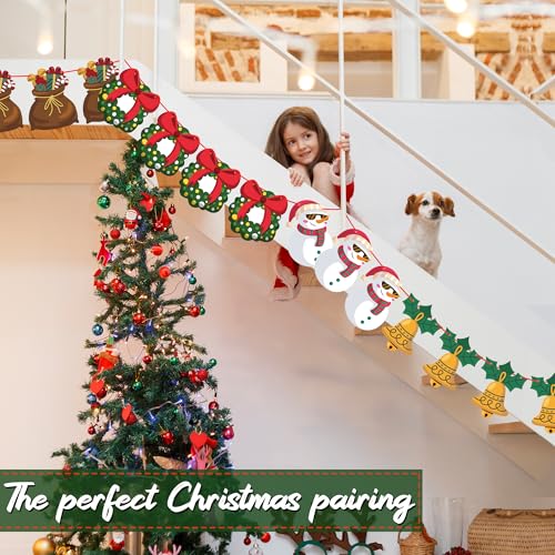 Image of OHOME Christmas Decorations - Christmas Ornaments,40 Pack Christmas Garland | Christmas Tree Decorations for Party,Christmas Backdrop for Indoor Outdoor | Christmas Wreaths for Front Door Wall Yard