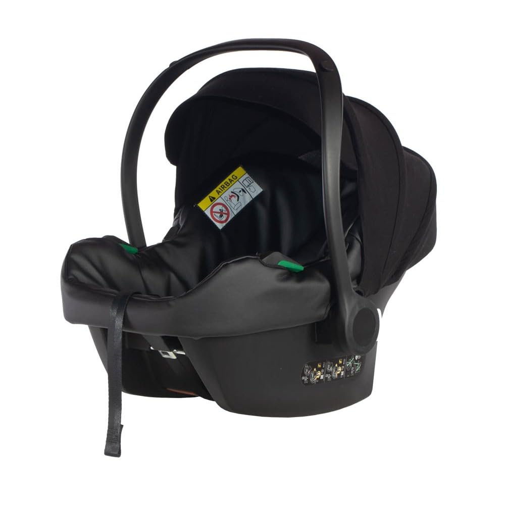 Passeggino MAGNUM BBtwin 3in1 passeggino completo 3 pezzi ecopelle trio: navicella, passeggino, seggiolino auto. Dettagli in oro e argento. Nero argento