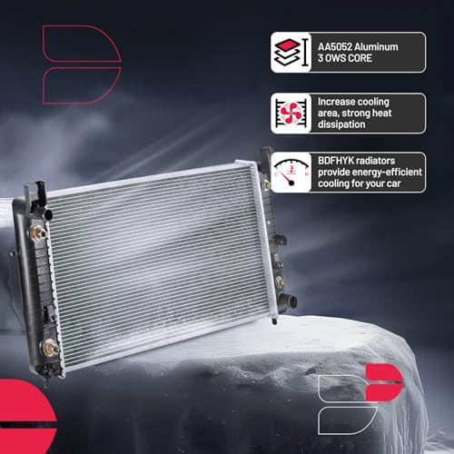 Image of BDFHYK Aluminum Radiator with Cap for Chevy Silverado 1500 /2500 /3500 99-13