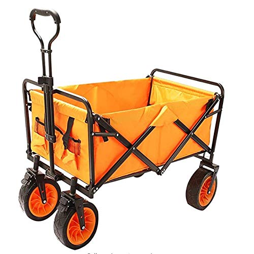 Carro plegable de mano para exteriores, carro de jardín con 4 ruedas, tela impermeable, para camping, pesca, jardinería y actividades al aire libre