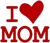Vista 9 de Parche adhesivo con texto en inglés "I Heart Mom" para planchar con texto en inglés "I Love Mom" (Negro)