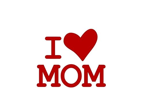Miniatura 12 de I Heart Mom Iron On Transfer, I Love Mom Tshirt Decal, Mom Shirt Sticker, HTV Graphic Vinyl Patch, Pick Size Color, Iron-On Almost Anything (Pink)