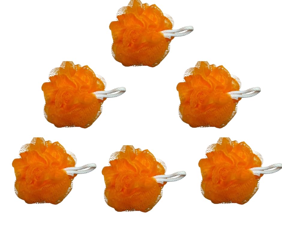 - Synthetic Bath Loofah for Body Scrub & Deep Cleansing – Soft Shower Sponge for Men & Women (Pack of 6)