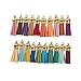 Juvale Leather Tassel Keychain Charms, 20 Colors (2.1 x 0.5 In, 100 Pack)