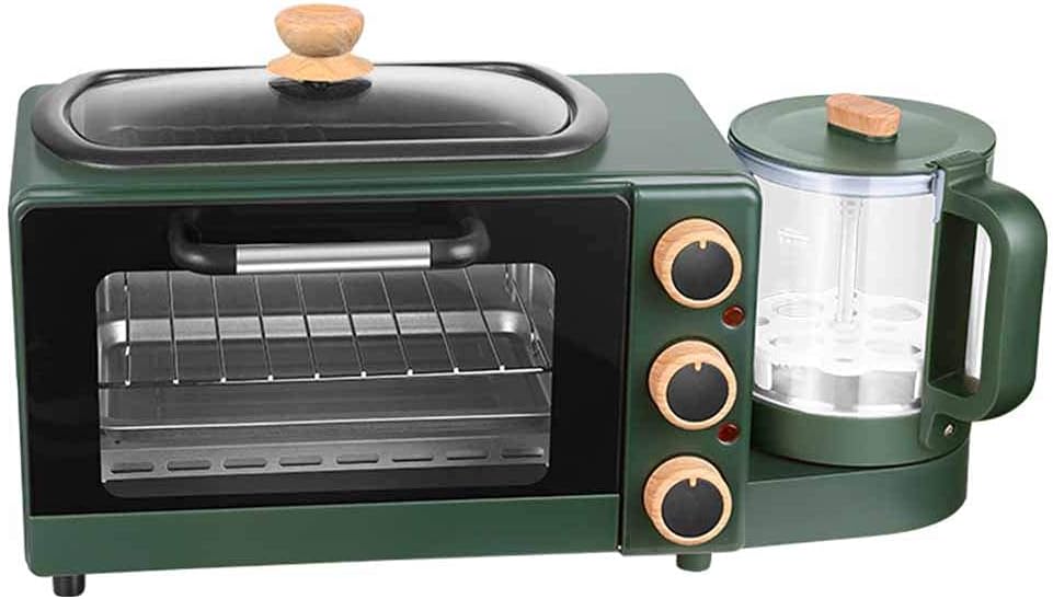 ARASTbreakfast machine multifunctional Breakfast Station Maker Center Multi-Function Retro Family Coffeemaker With Kettle Electric Toaster Machine Stainless Steel 7L Oven With Timing LEOWE