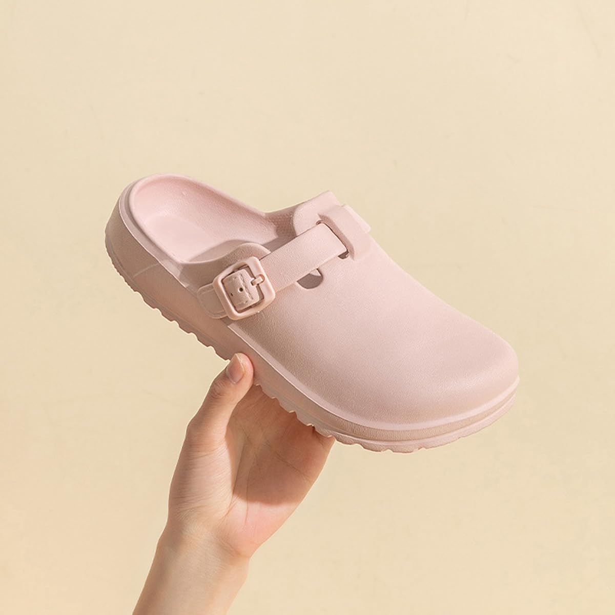 Nurse Shoes for Women and Men, Arch Support Non Slip Garden Clogs, Adjustable Buckle Mules Work Chef Sandals, Slip-On Cushion Slide Slippers