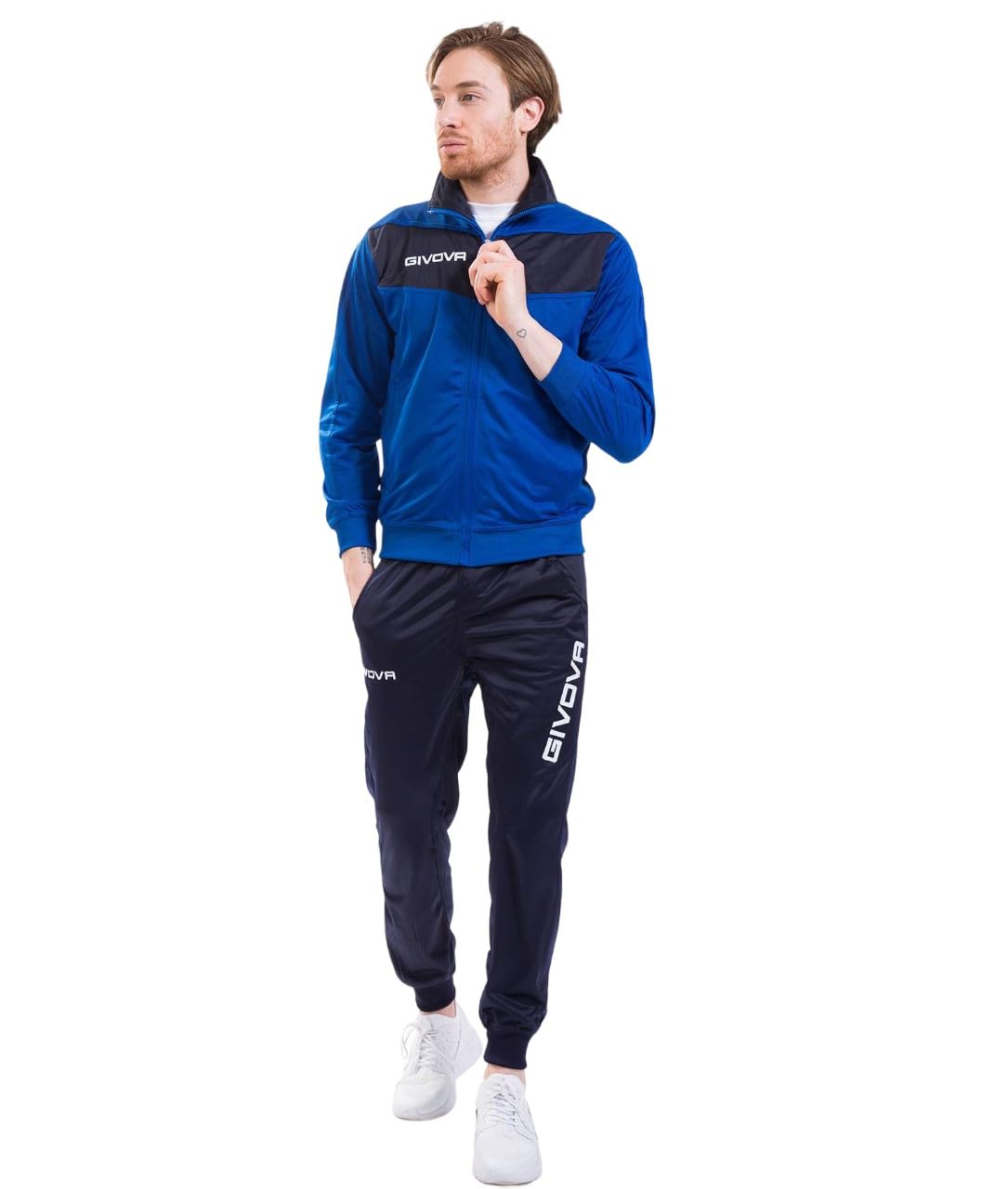 GIVOVA VISA LUXURY TRACETATE TRACETATE TRACKSUIT LIGHT BLUE/BLUE