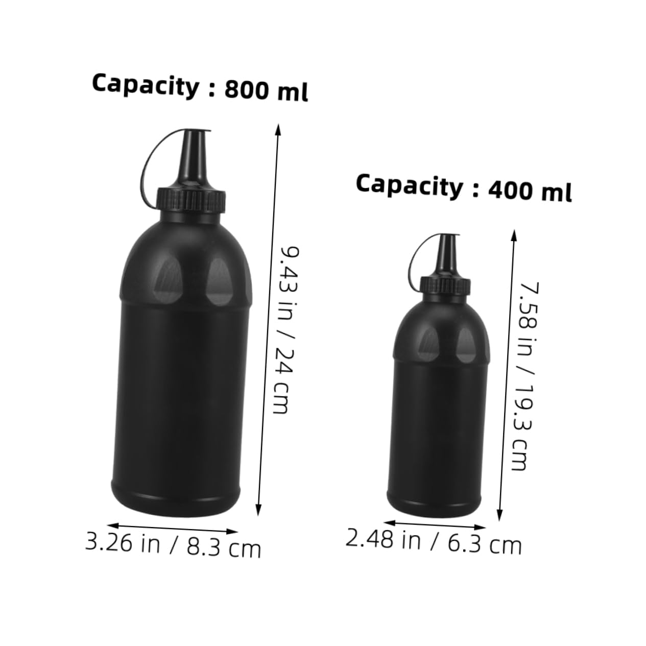 BESTonZON 2 Pack Plastic Refill Beads Bottles Cap 400ml 800ml Bead Storage Organizer for Toy Bead Travel-Friendly Reusable