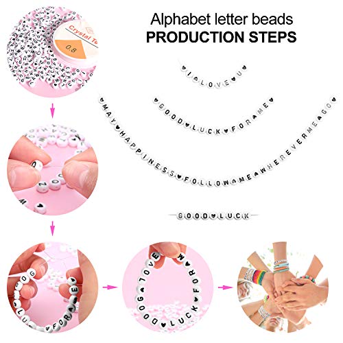 900 stuks acryl alfabet letterkralen voor kinderen doe-het-zelf sieraden maken sleutelhangers - Image 6