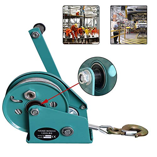 LXYYSG Cabrestante Manual con Rodamiento, Cabestrante Manual Gear con Cable y Gancho,...