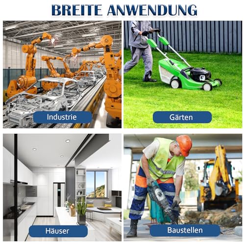 Warmfay Baustromverteiler Vorverkabelt Stromverteiler, 2x 230V Schuko Steckdosen, Wandverteiler mit 1x FI-Schalter 25A + 2x LS Schalter 16A 1P, IP67 Wasserdicht Gehäuse für Innen und Außen