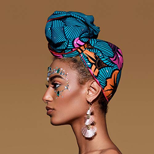 Cee Cee's Closet Headwrap| 100% Cotton | Headwraps For Women| Bandana (Headwrap (72 in x 22 in), Bold Hot Pink & Green)