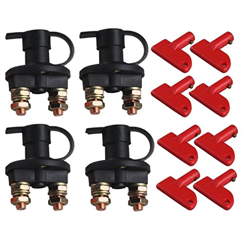 Le déconnecteur d'isolateur de batterie des véhicules à moteur 12V / 24V de paquet coupent le commutateur de puissance de coupure 4Pack Cover