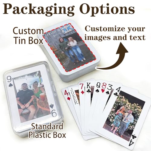 Naipes personalizados de póker con foto y texto miniatura 4