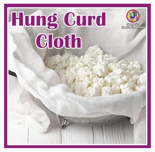 Image of Muslin Hung Curd Cloth,1 x 1 Metre 100% Cotton Muslin Cloth for Curd Straining Hung Curd, Paneer, Yogurt, Cheese, Jam Filter, Roti Cover | Unbleached, Reusable, Chemical-Free