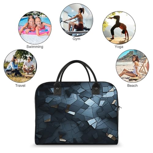 Bolso maletín gris mosaico para laptop miniatura 4