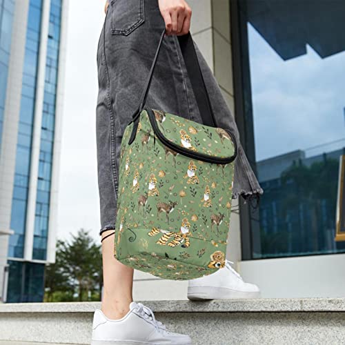 Bolsa de almuerzo con diseño de ciervos evita fugas lonchera picnic 7
