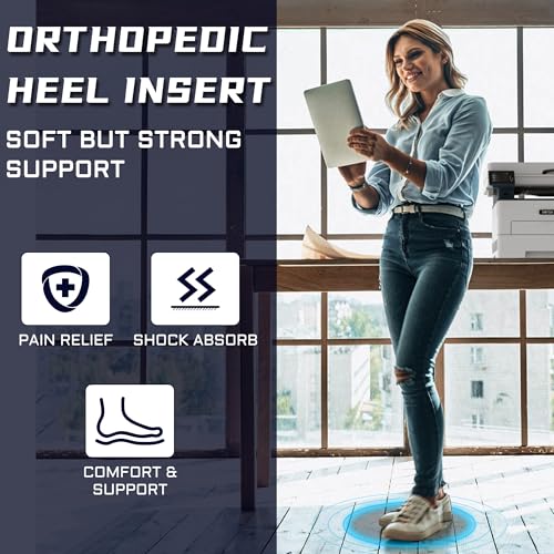 Image of 2 Pairs Heel Cushion Inserts for Women & Men,Heel Cups for Heel Pain Relief,Soft Gel Heel Pads for Shoes, Shock Absorbing Heel Support,Pressure Reduction