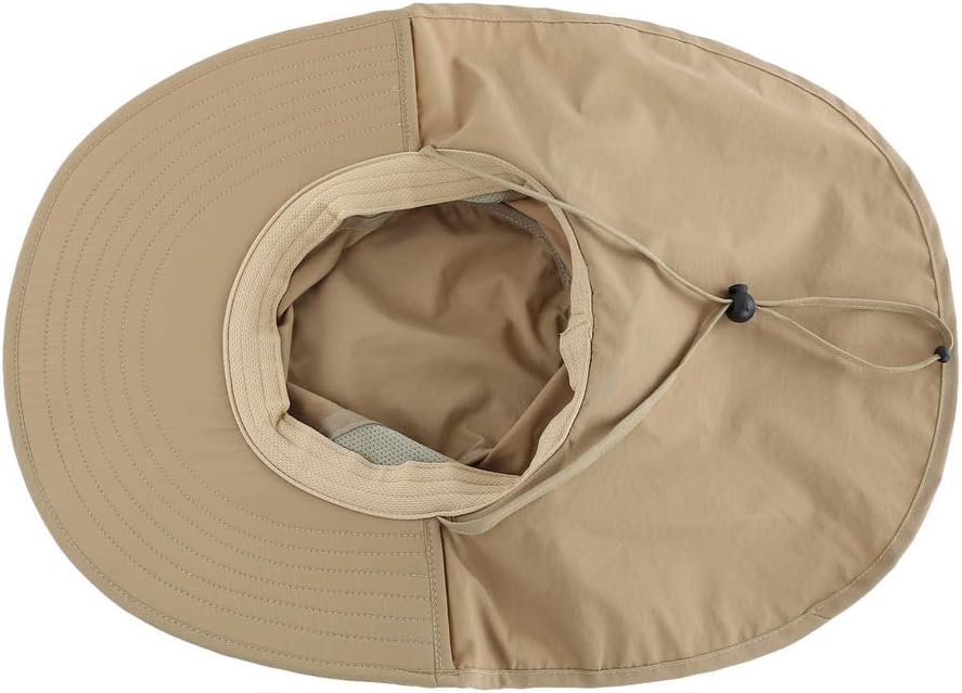 Home Prefer Outdoor UPF50+ Sun Hat Wide Brim Mesh Fishing Hat with Neck Flap - Image 6