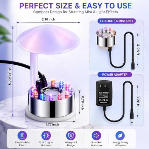 MCM Products Mist Maker Fog Machine with 12 LED Lights - Image 6