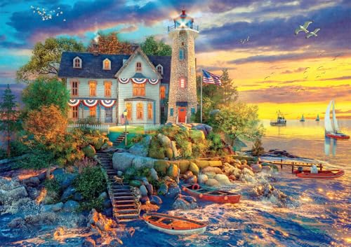 Buffalo Games - Dominic Davison - Rock Island Lighthouse - Rompecabezas de 500 piezas para adultos miniatura 2