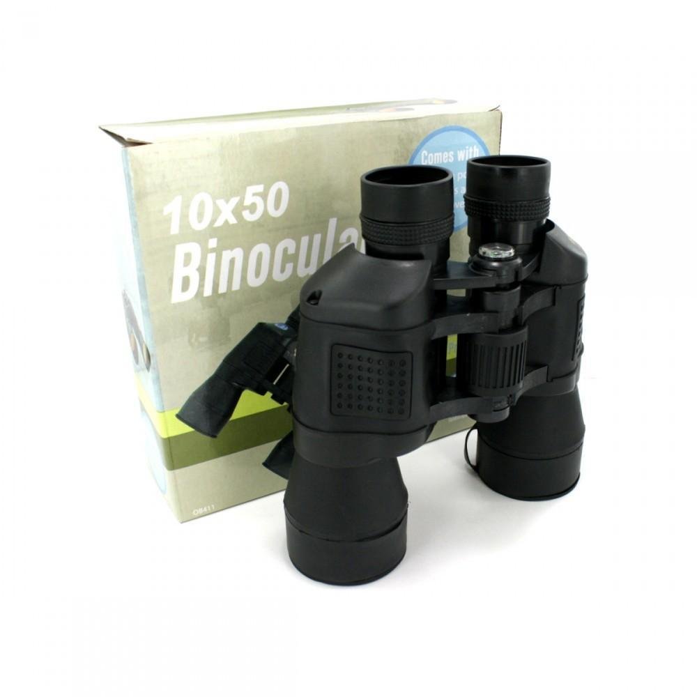 Kole Imports Binoculars with Compass & Pouch, Black (OB411)