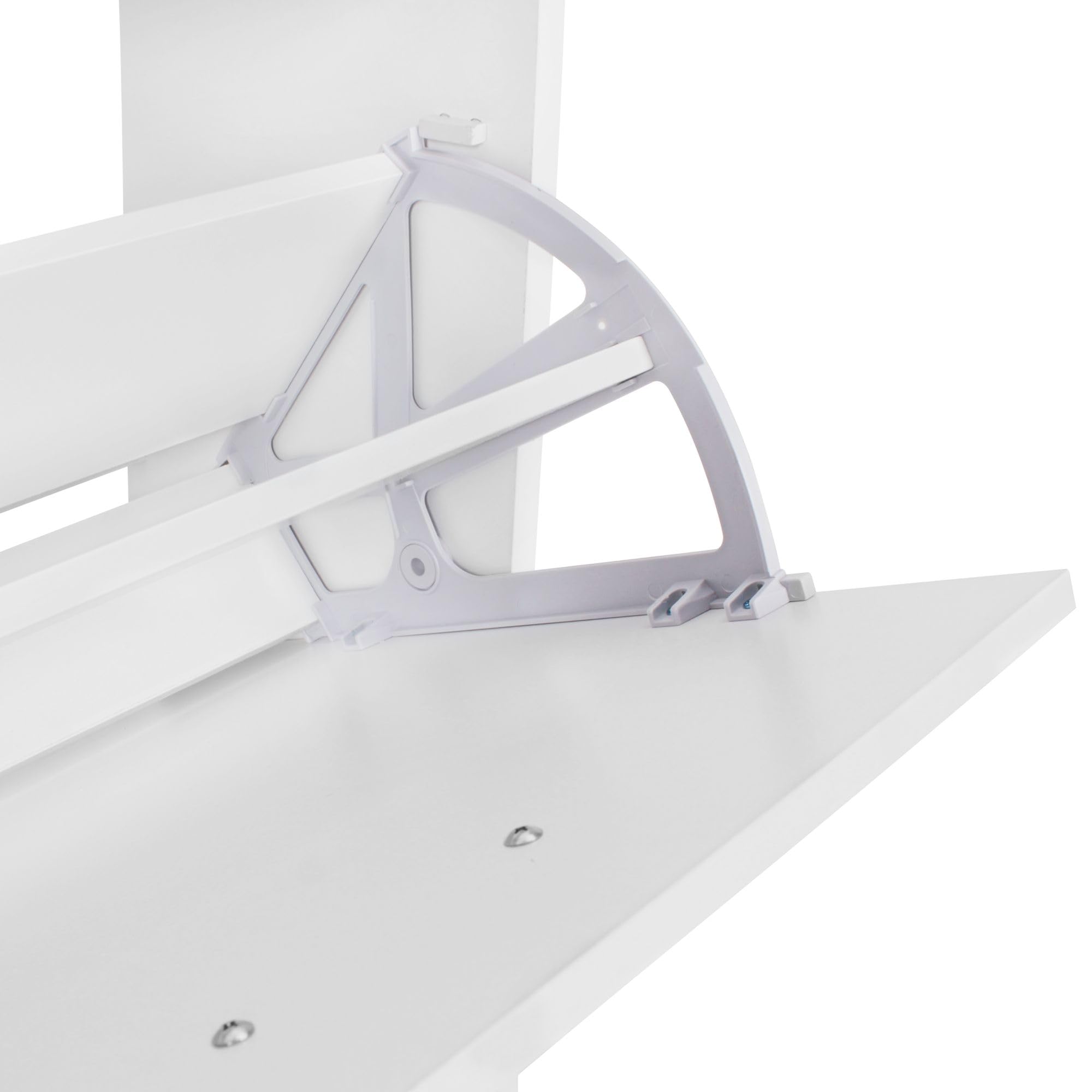 FineBuy Armadio per Scarpe Bianco 50x125x24 cm Legno Scarpiera da Interno | Armadio Piccolo da Ingresso Salvaspazio Moderna