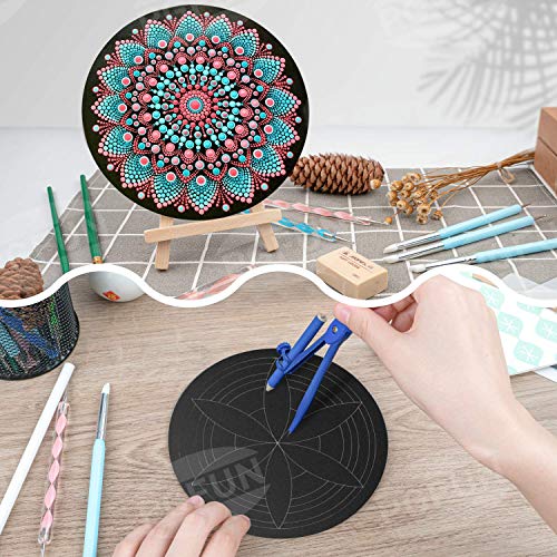Mandala Dotting Tools Set - PGFUN 49 PCS Dot Painting Kit with Dotting Tools,Ball Stylus,Paint Tray and Brushes for Rocks Painting,Coloring,Nail Art,Drawing and Drafting - Thumbnail 2