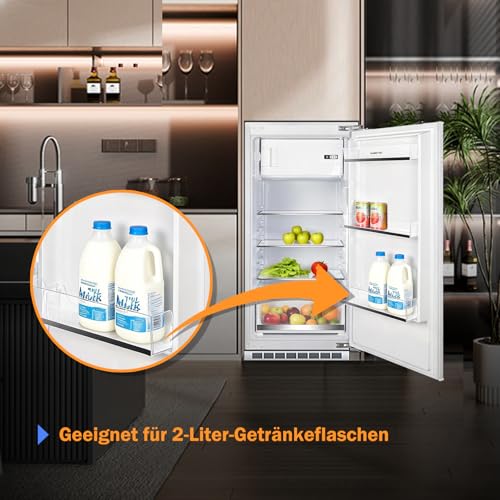 Einbaukühlschrank 122cm mit gefrierfach | 188 L (172L/16L Gefrierfach ) | | 122 cm Nische kühlschrank einbau | Energieeffizient | 4 Versilberung Technologie Hat | Temperaturregelung | Wechselbaren