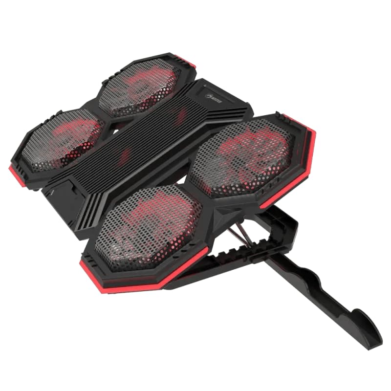 Marvo Soporte de refrigeración para portátil FN-41 Ventiladores silenciosos de Alta Velocidad para enfriamiento rápido y Menos Ruido