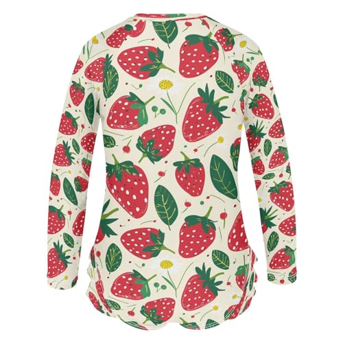 Strawberry Girls Long Sleeve Swimsuits One Piece Zipper Bathing Suit UPF 50+ Rashguard Swimwear3