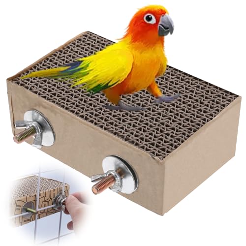 Paper Bird Perches Stand Platform Bird Chew Toy Parrot Cage Perch Cardboard Platform Birds Paw...
