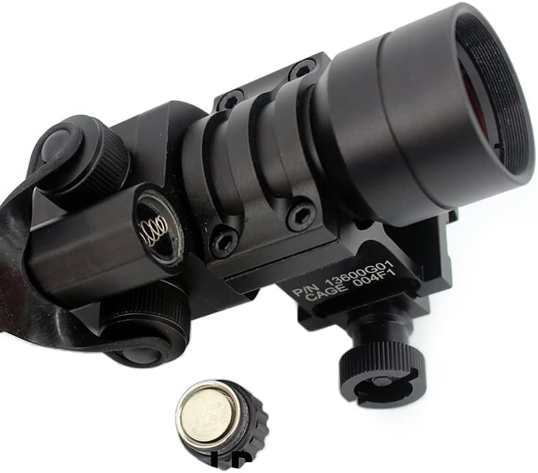 Reflex 1X32mm Red Dot Sight with QD Quick Release/Detach Mount Base，4MOA Optic Holographic Optic Scope with Flip Up Front and Rear Lens Cover Cap，Fits for Standard 20mm Pic Rail System Mounting