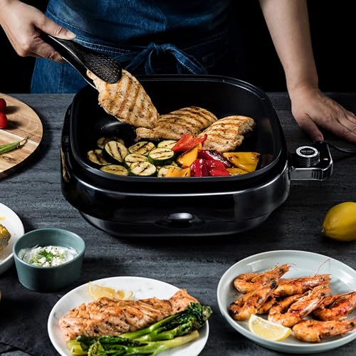 Aroma Housewares Asp-218B 3-in-1 Grillet Indoor Grill, Black の商品画像 1