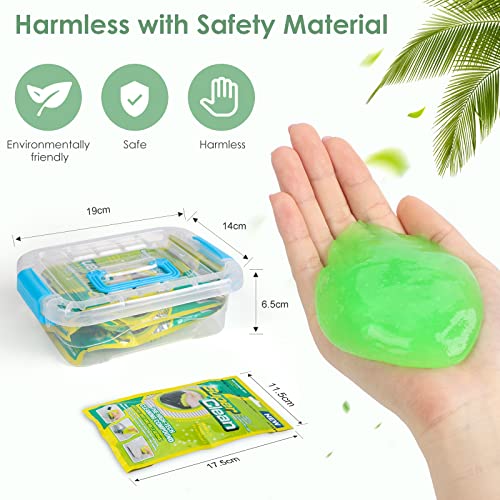 5 Pack Cleaning Gel Universal Dust Cleaner 400G For Pc Keyboard Cleaning Car Detailing Laptop Dusting Home And Office, Efficient Cleaning Reusable With Storage Box, No Sticky Hands - 4 Colors #TOP4