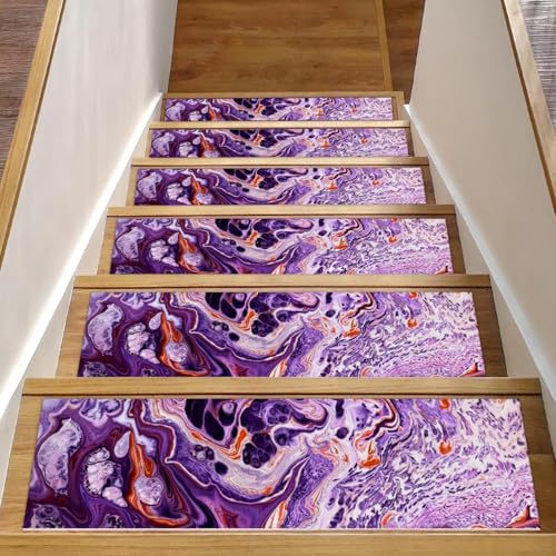 Peldaños para escalones de madera antideslizantes, alfombras abstractas lavables de pasillo 2
