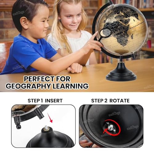 Image of Zest 4 Toyz Educational World Globe for Study With Magnifying Glass | 12 inch Height | Globe for Kids | Perfect for Learning | Educational Learning Toy | Perfect for Kids