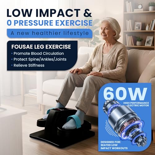 Under Desk Elliptical Machine – Electric Seated Pedal Exerciser for Seniors & Adults, Quiet Ellipse Leg Exerciser with 12-Speed Corded Electric Control, Remote, LCD Foot Pedals for Home Office Workout by Club Kefi - Image 8