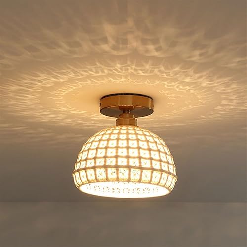 Miniatura 1 de Lámpara colgante retro de granja con pantalla de cerámica blanca, accesorios de iluminación de techo para cocina, isla, dormitorio, sala de estar,