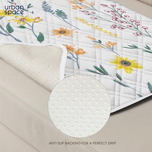 Image of Urban Space 3 Seater Quilted Sofa Cover mat, Non-Slip Sofa Protector, Easy Care & Machine Washable Cover, Sofa Seat Runner for Couch for Living Space (3 Seater - France)