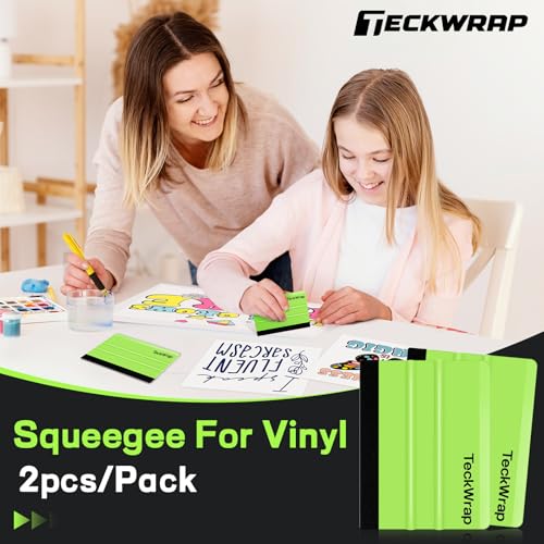 Image of TECKWRAP 2 PCS Professional Felt Squeegee for Vinyl, No Scratch - Green