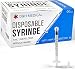 Disposable Luer Lock 1ml Syringes 100-Pack (No Needles) | FDA-Approved & Individually Packed Luer-Lock Tip Syringe Set | Sterile Non-Toxic Luer Lok Medicine Syringes for Doctors & Vets | Value Pack  