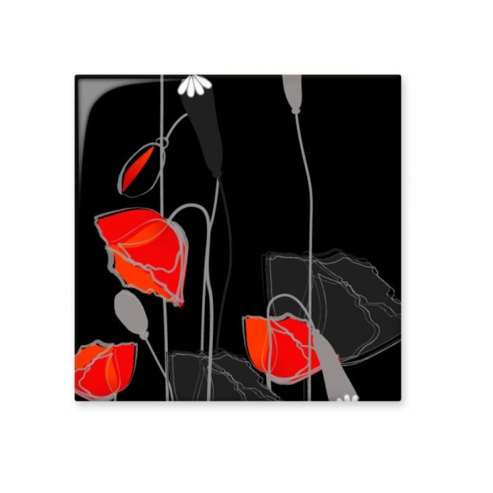 Dalle céramique coquelicot pour une décoration murale de cuisine lumineuse