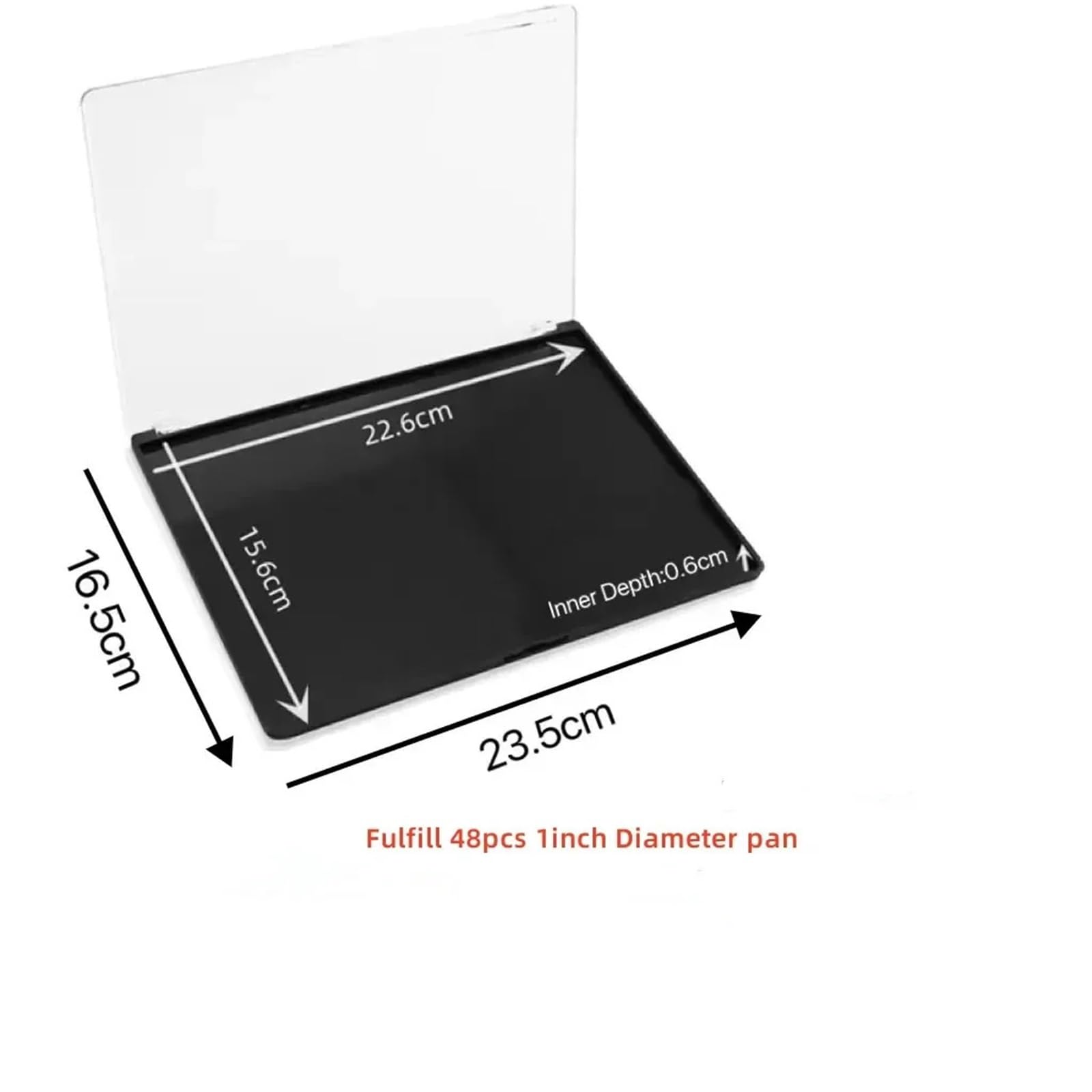 Palette Magnetica Vuota Grande tavolozza di ombretti in plastica magnetica vuota, scatola for trucco XL, copertura trasparente, con adesivi in ​​metallo da 20 pezzi