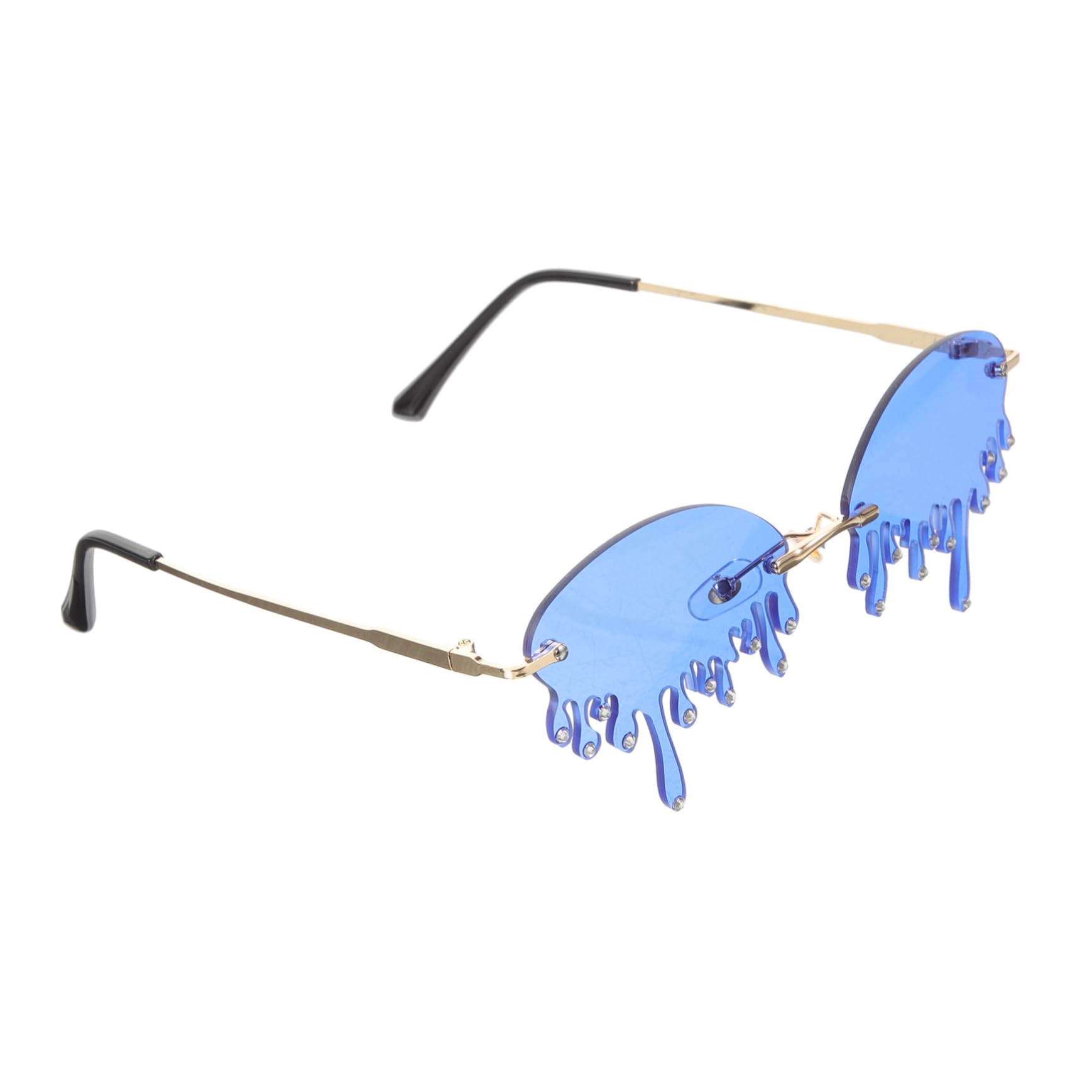 Healvian Unique Women's Teardrop Sunglasses Rhinestone Decor Lightweight for Parties Costumes and Everyday Wear