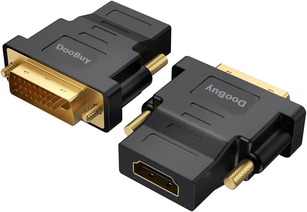 DooBuy DVI to HDMI Adapter, DVI-D 24+1 Male to HDMI Female High Speed Adapter Converter Gold Plated Support 1080P for HDTV, Plasma, DVD, Projector, Computer. (Black)(Pack of 1) (B0CRB5M5FN) Amazon Price History, Amazon Price Tracker